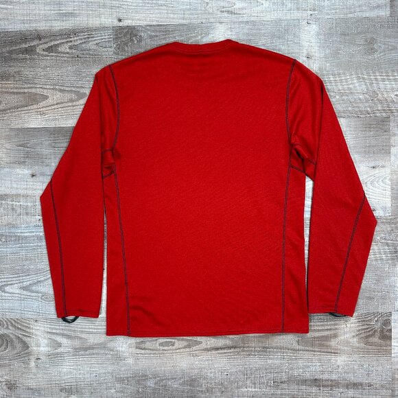 Red Patagonia Capilene Pullover Athletic Base Layer Shirt Men's Sz Medium - Picture 2 of 7